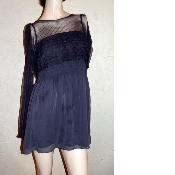 Free People Black Lace Long Tunic Or Mini Dress - Picture 3 of 3